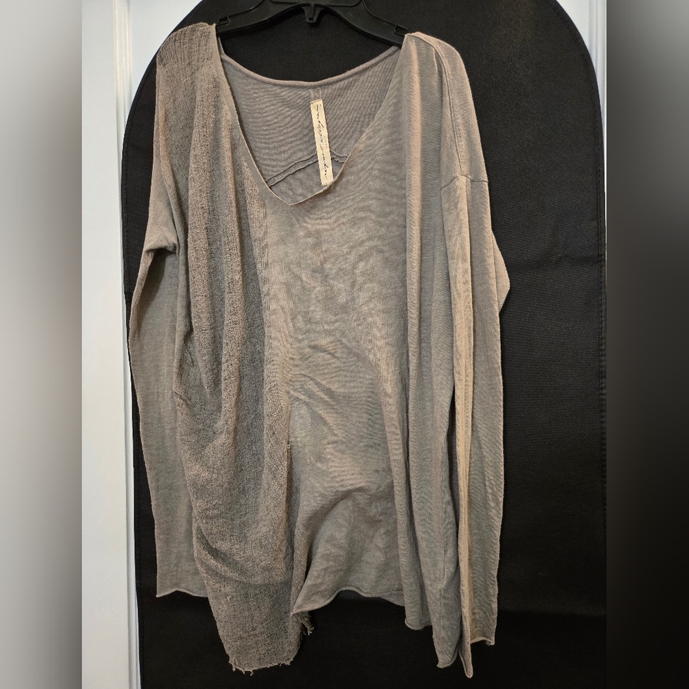 Raquel Allegra Side Shred Knit Top, Size 2